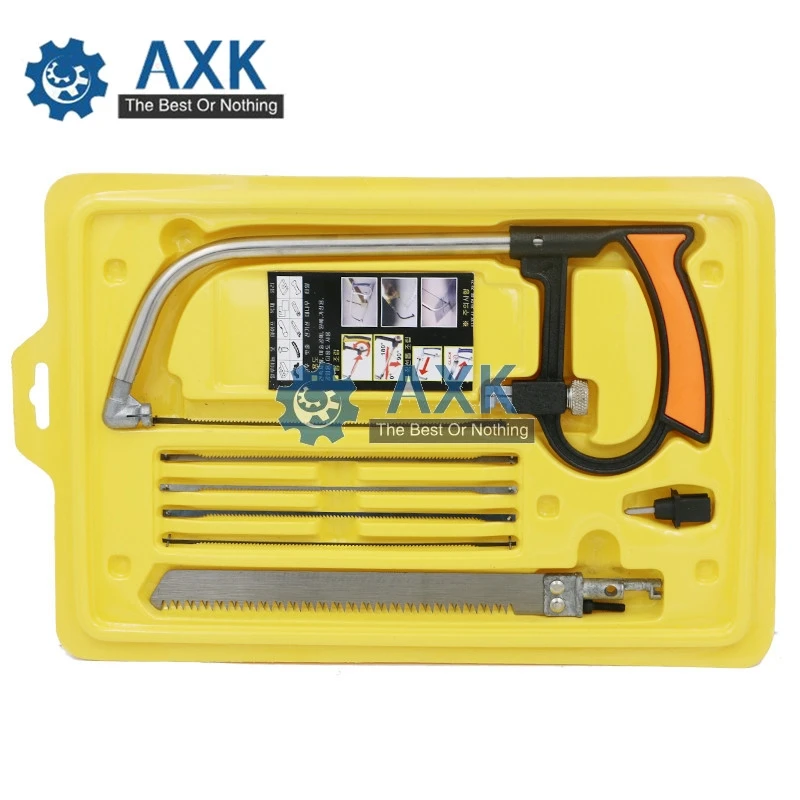 

8 in 1 Mental Magic Saw Hacksaw DIY Hand Saw for Woodworking Saws Set Kit with 6 Blades Model Multi Purpose Hobby Tool LT338