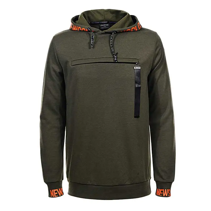 Army Green GLO-STORY; детская одежда; толстовки с капюшоном и буквенным принтом для мальчиков; Повседневная Уличная одежда; пальто с капюшоном; BPU-6129 - Цвет: Army Green