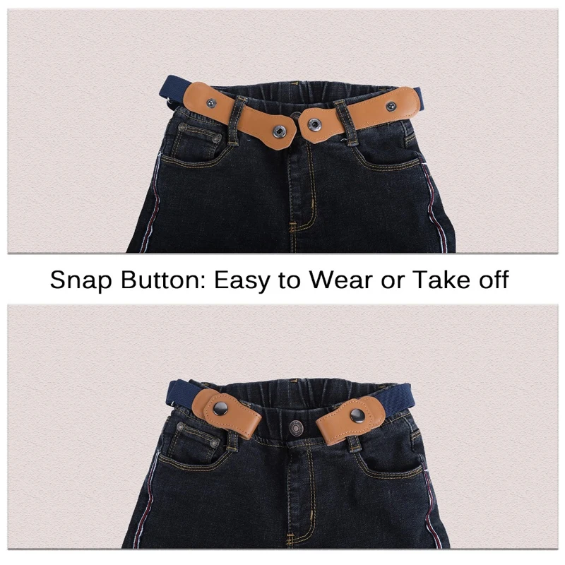 Girls and Boys Elastic Jeans Belt Without Buckle Kids Easybelt No Hole Adjustable Stretch Strap fashion Student Waistband Belts