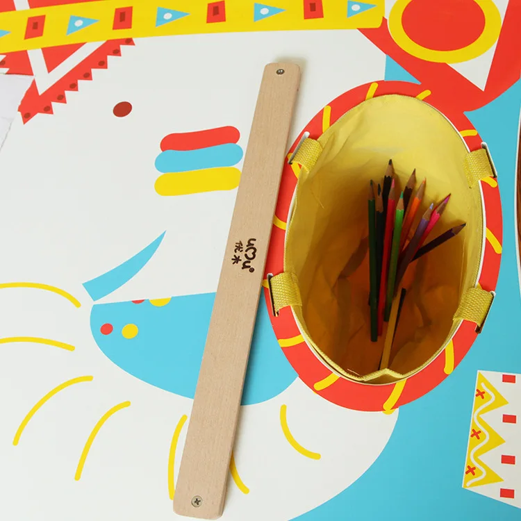 

Wooden Children'S Educational Art Toy Desk Painting Table And Chair Set