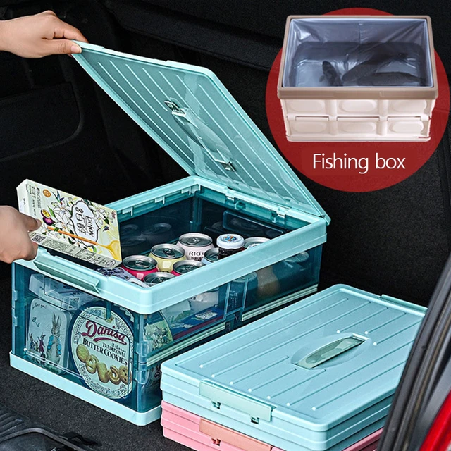 Plastic Collapsible Storage Bins Waterproof Storage Box Organizer Container  Large Durable Car Trunk Storage Box For Home And - AliExpress