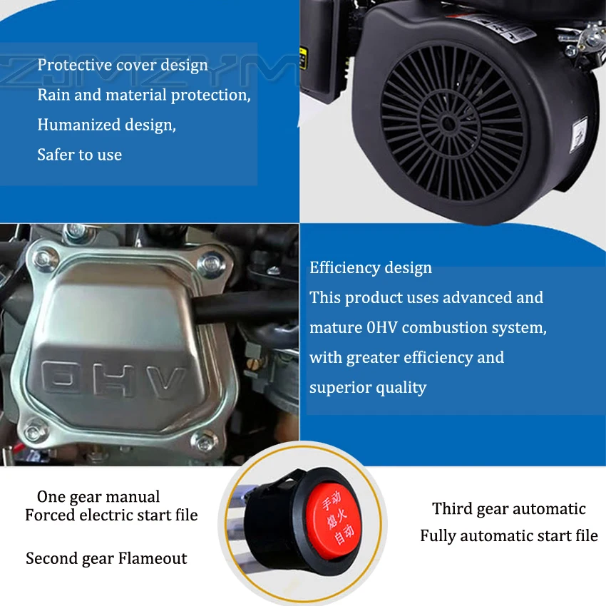 Description Picture 6 of item3KW Silent Automatic Electric Vehicle Range Extender Generator 48V/60V/72V Electric Car Three-wheel/Four-wheeler 3.5L  212CC