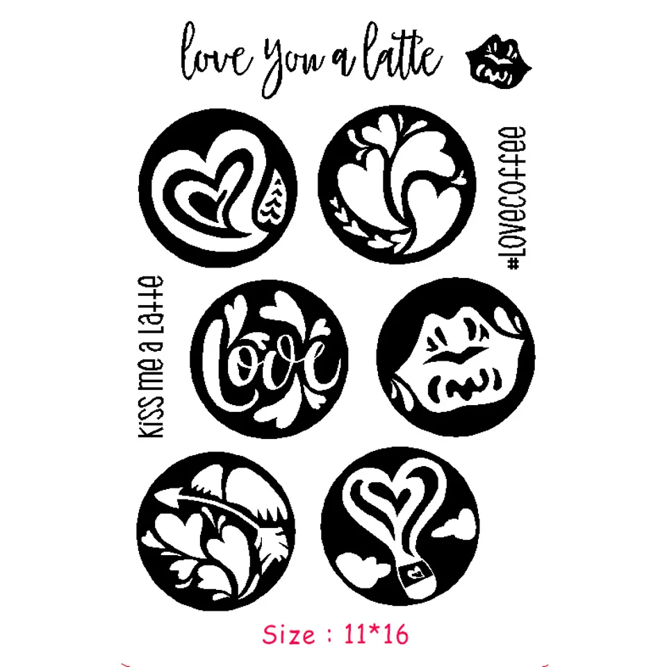 11*16 LOVE coffee прозрачные штампы Bullet Journal печать для скрапбукинга резиновый штамп настроения фотоальбом открыток