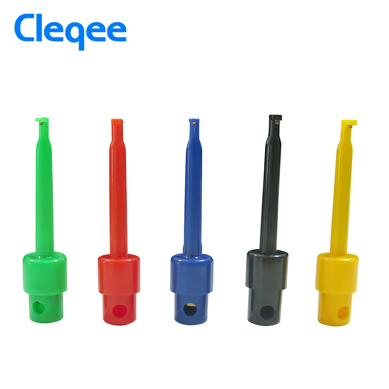 Cleqee P5001 20 шт. мультиметр провод комплект тесты крюк зажим Захваты зонд SMT/SMD IC D20 кабель сварки 5 цветов