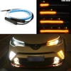 2x Ultrafine Cars LED Daytime Running Lights White Turn Signal Yellow Guide Strip for Headlight Assembly ► Photo 3/6