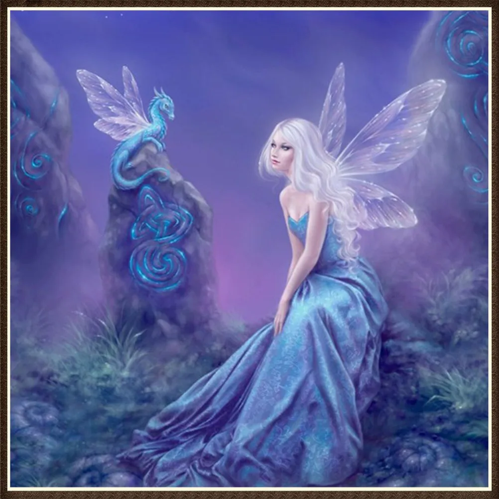 DIY 5D Diamond Elves Angel Girl Diamond Embroidery Painting Cross Stitch Decor 30*30cm