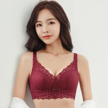 

Plus Size Lace Bra Set Push Up Underwear Women Sexy Lingerie Set Thin Cup Bras Large Intimates Ladies Bras and Panty Set 95 100