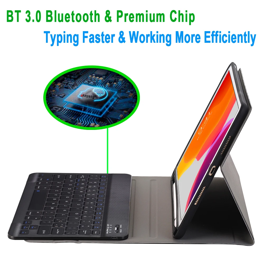 Portuguese Keyboard Case For iPad Mini 4 5 2019 9.7 2017 2018 5th 6th Air 4 4th 3 3rd Pro 10.5 11 2018 2020 10.2 7th 8th Gen