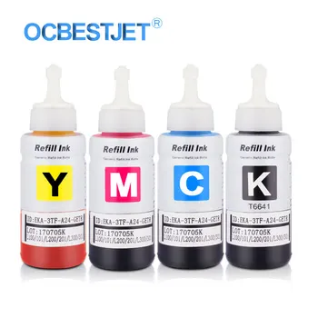 

70ML/PC Universal Ink Refill Kit For Epson L100 L110 L120 L210 L300 L310 L355 L350 L362 L366 L550 L555 In 4 Color Refill Dye Ink