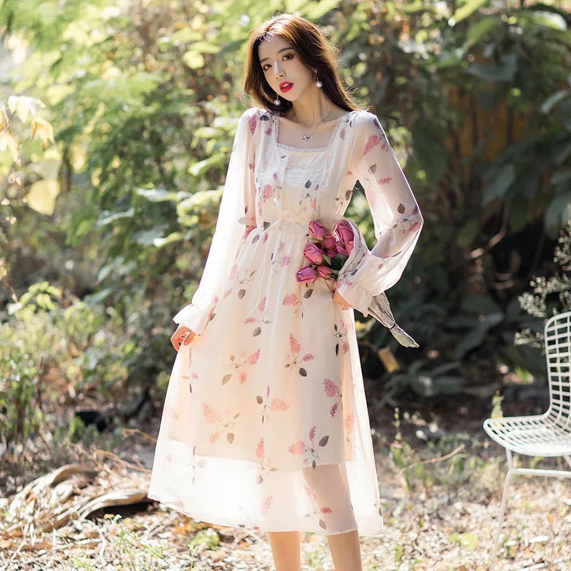 Mode Jurken Chiffon jurken Magic Woman Chiffon jurk volledige print elegant 