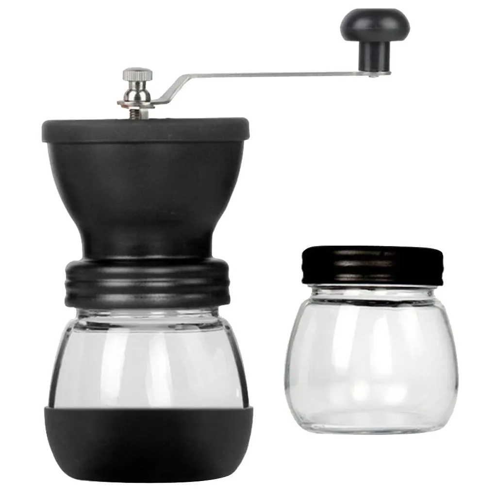 Manual Coffee Grinder with Airtight Canister, Conical Burr Mill