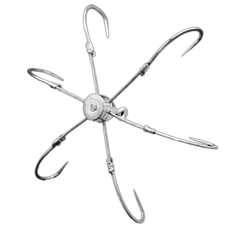 Anchor Hook 6 Claws Lead/Copper Crab Hook Steel Explosion Hook Lead