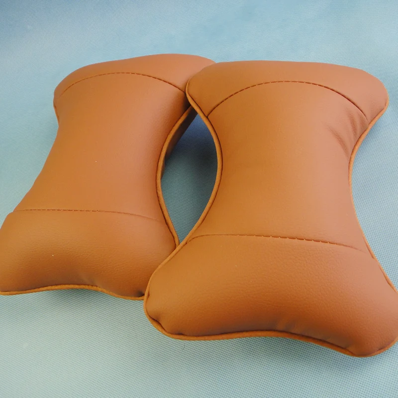 AUSFTORER 2 шт./пара ПВХ кожа автомобильный подголовник подушка для отдыха подушки сиденья поддерживает авто аксессуары для интерьера Универсальный Размеры