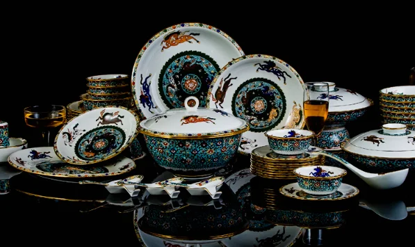 2021 модная Роскошная керамическая посуда Западная кухня миски из костяного