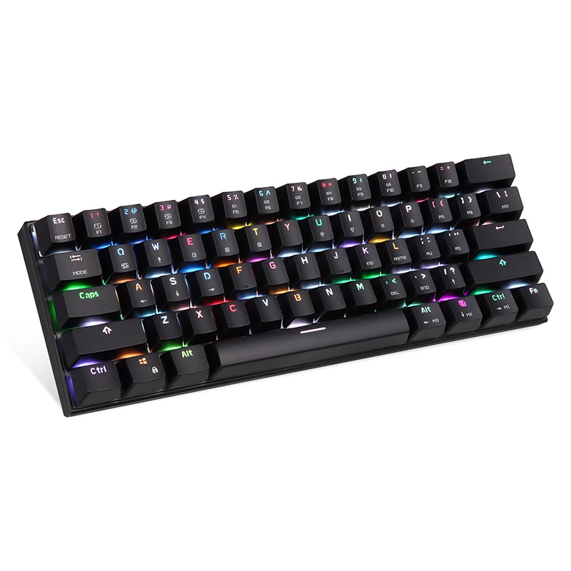 Motospeed CK62 USB Проводная/Bluetooth Двухрежимная игровая механическая клавиатура 61 клавиша RGB светодиодный подсветка для ПК компьютера геймера