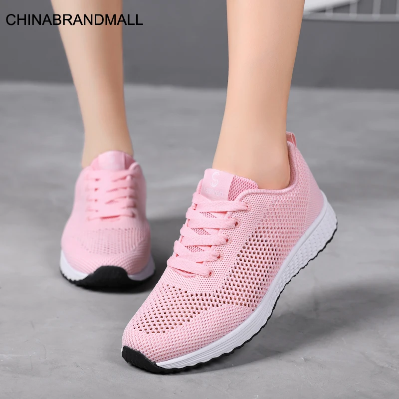 

Hot Sale Women Sneakers Fashion Lightweight Comfortable Mesh Flat Shoes Spring Autumn Lace-up Female Vulcanize Shoes Zapatillas