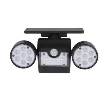 

30LED Solar Light Dual Head Solar Lamp PIR Motion Sensor Spotlight Waterproof Outdoor Adjustable Angle Lights For Garden Wall