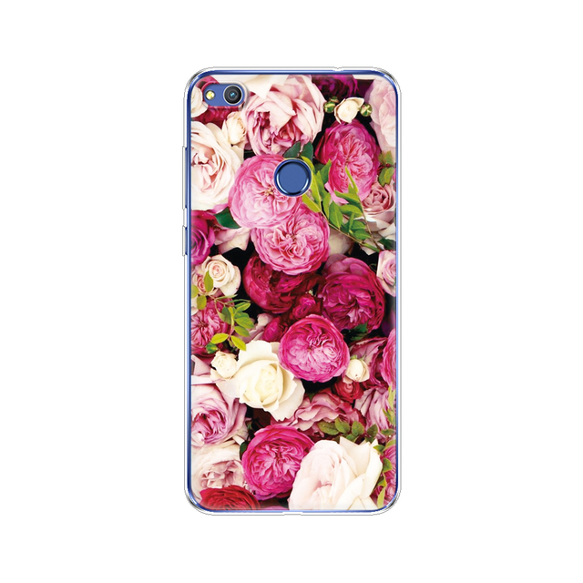 phone case for huawei honor 8 lite soft tpu silicon back cover 360 full for honor 8 liteprotective printing clear coque