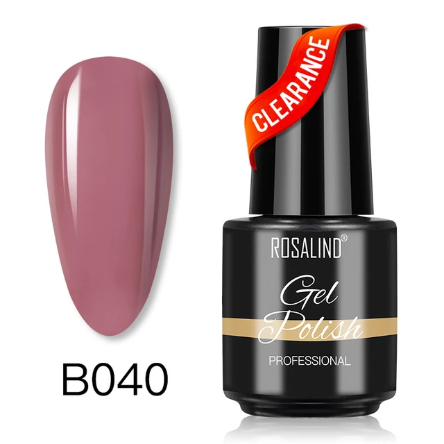 ROSALIND 7ml Gel Polish Semi Permanent Nails Gel Polish Soak Off UV LED Base Top Coat Vernis Nail Art Glitter Gel Varnish SLA-B040