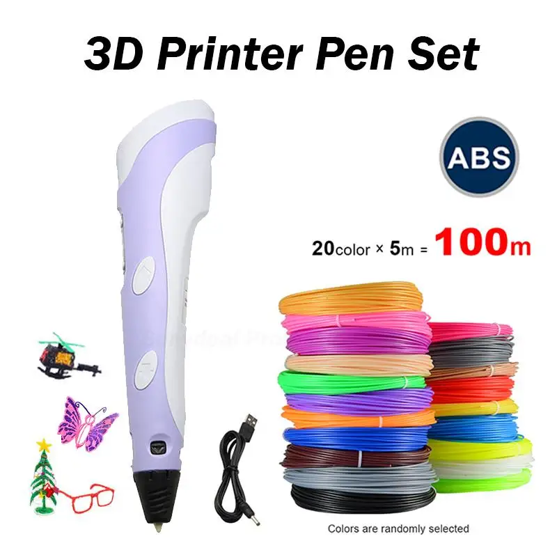 3D Printing Pen Magic DIY Pen/Pencil 3 d Stift Plastic ABS Filament 1.75mm For Kid Child Education Drawing Toys Birthday Gift | Компьютеры