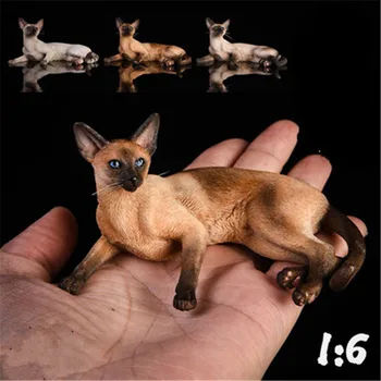 

1/6 Sale Simulation Animals Siamese cat Creative Home Desktop Decor Resin Action Figure Collectible Model Toy P1711