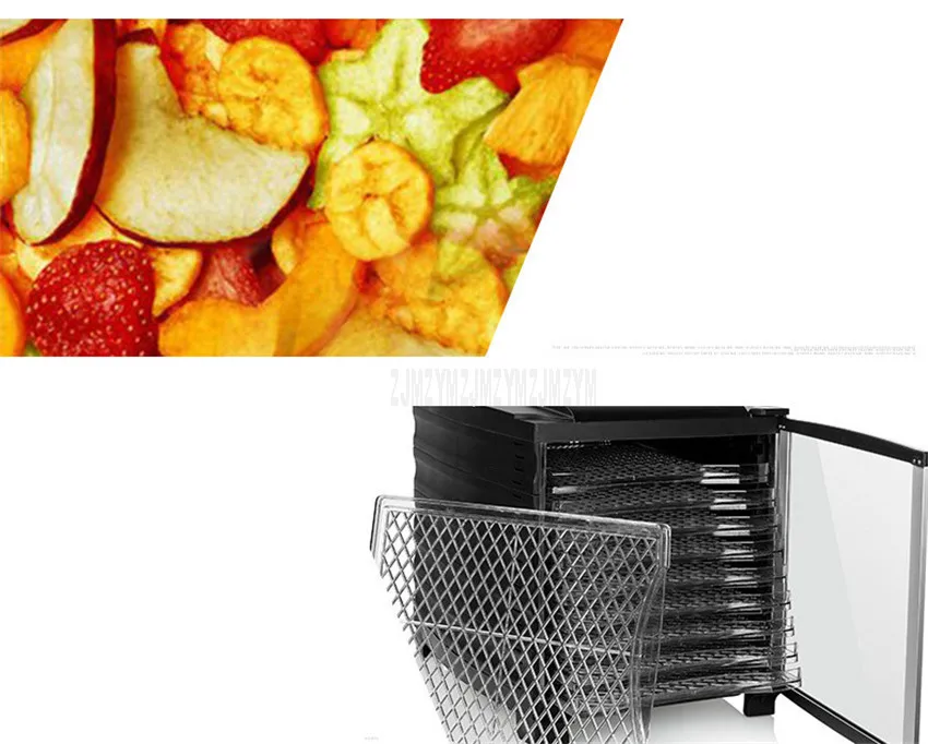 10 Слои полный Нержавеющая сталь Еда осушитель снэк-дегидратация фруктов и овощей, сушильная машина Цветочный чай сушильная машина DH610