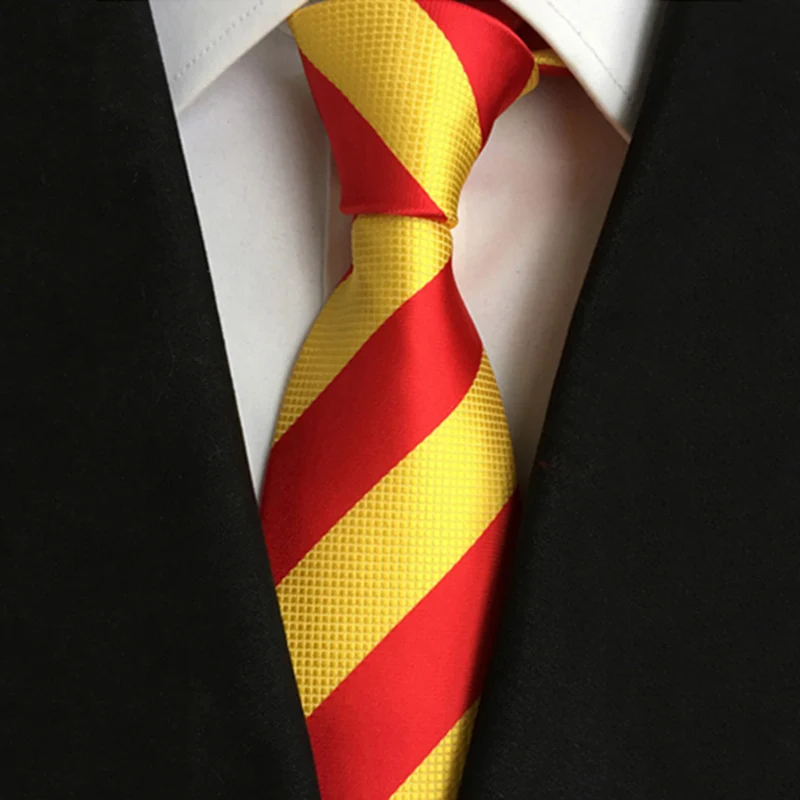 

Casual And Comfortable Shopping Fashion Tie New Style Red Yellow Stripe Neck Tie for Men Suit Cravat Wedding Party Neckties