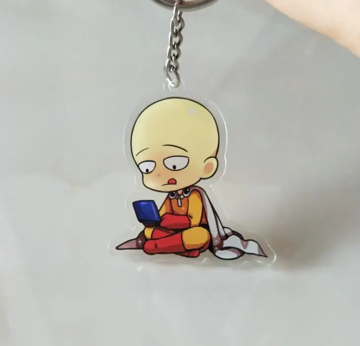 1 шт. креативные милые аниме из мультфильмов One Punch Man акриловая фурнитура для брелоков для ключей сумка Подвеска фигурка игрушки для детей подарок