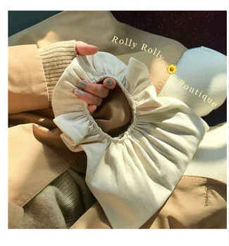 

Fashion 2020 women handbag wrinkle canvas shoulder messenger bag hobos small tote cute popular flounce fg2599