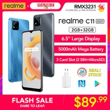 realme C11 2021 2GB RAM 32GB ROM Global Version 5000mAh Battery 6.5" Large Display Support Multi Language Play Store NFC