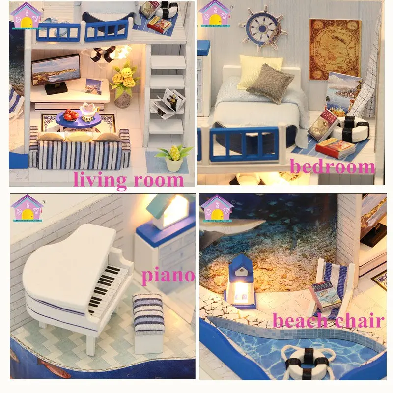 Игрушки для детей Diy Кукольный дом Diy Миниатюрный Кукольный домик с мебели куклы для дома подарок на день рождения креативные подарки M040