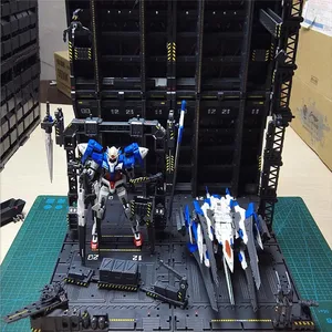 Image 3 - قاعدة عرض عمل السلسلة الميكانيكية ، 4 قطعة/المجموعة/مجموعة ، DIY ، آلة العش ، مع ملصقات لـ MG 1/100 ، قطع غيار نموذج Gundam