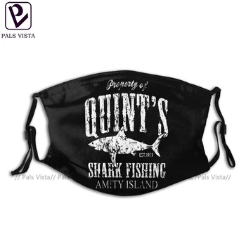 

Shark Mouth Face Mask Quints Shark Fishing Amity Island Facial Mask Fashion Funny with 2 Filters for Adult