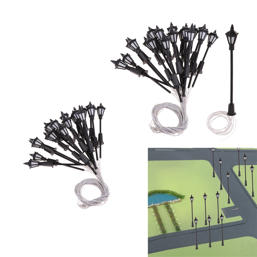 40pc 1:100 1:75 Scale HO Scale Led Street Lights For Sand Table Model Decor