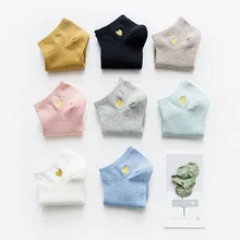 Женские носки-башмачки с вышивкой; сезон весна-лето; хлопковые японские Носки ярких цветов с закрытым носком