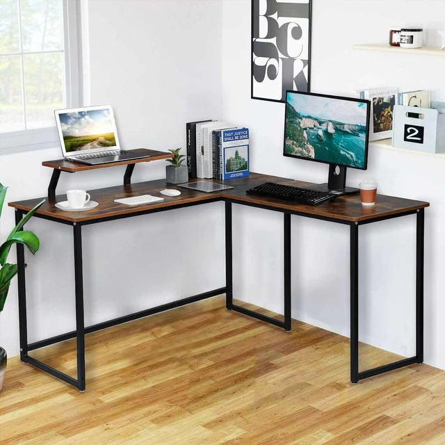 Mesa escritorio estudio moderno con puertos carga USB 135cm