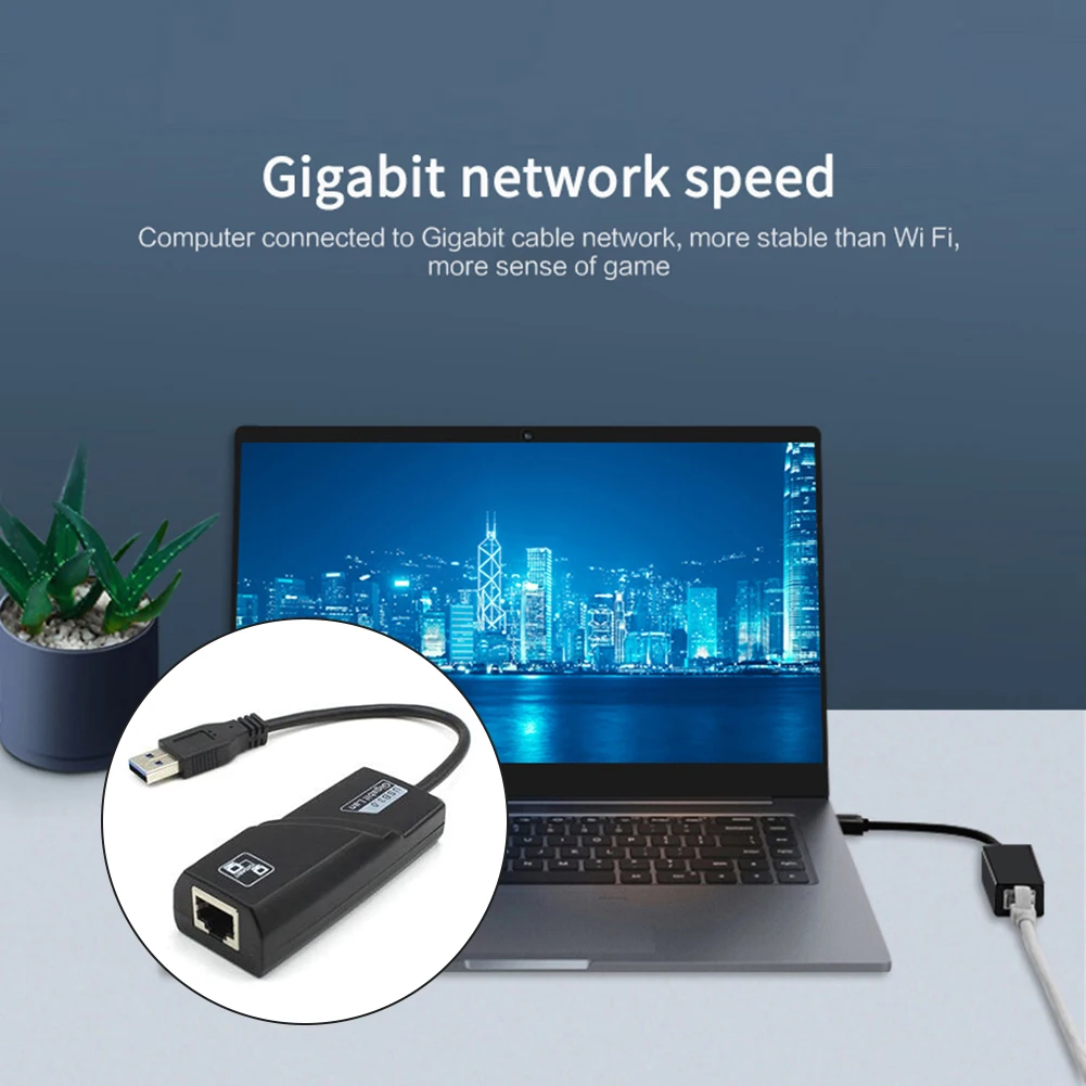 NEW Wired USB 3.0 To Gigabit Ethernet RJ45 LAN (10/100/1000) Mbps Network Adapter Ethernet Network Card For PC 1G High Speed - ANKUX Tech Co., Ltd