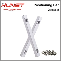 Hunst – barre de positionnement de table de travail, 2 pièces, 125x12mm Dia.6mm + 4 vis de positionnement pour bricolage, Fiber et marquage Co2, Machine à graver 