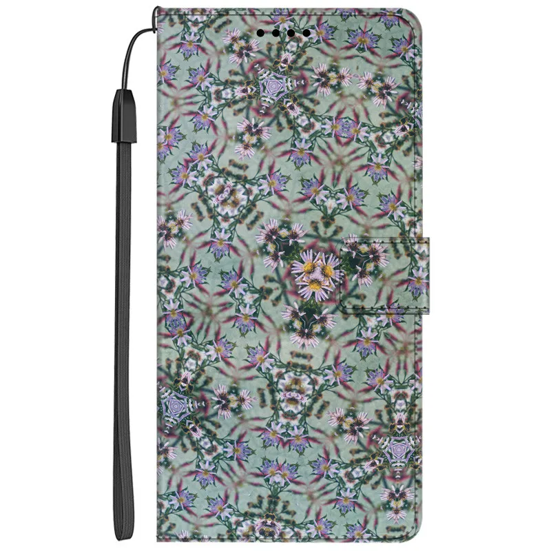Elegant PU Leather Book Wallet Phone Case with Magnetic Closure and Card Holder Feature
