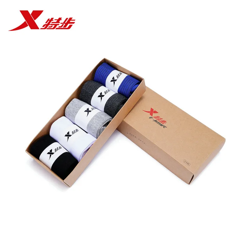 

Xtep Men Mid Socks 5-Pairs/Lot Cotton Socks Spring And Autumn Men's Socks Flat Socks Five Pairs 882139559066