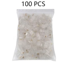 50/100 peças 8p8c rj45 plug modular para rede cat5 lan profissional e de alta qualidade