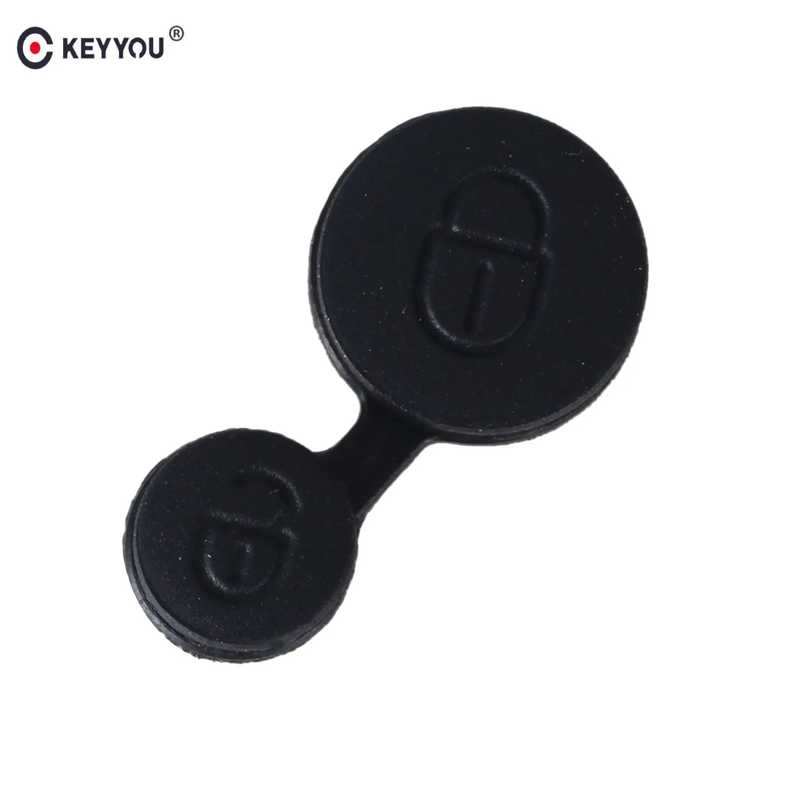 KEYYOU 2X для Citroen 2 две кнопки резиновый коврик для ключей для Citroen Picasso Xsara Saxo Berlingo Замена Fob для кнопок на ключе от автомобиля Pad