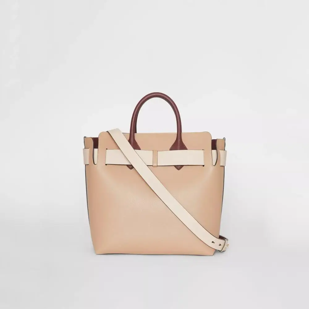 Кожаные сумки Burberry, средний трёхцветный кожаный ремень, женская сумка, повседневные женские сумки, сумка через плечо, женская сумка 80095851