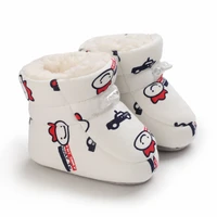 Baby Non Slip Toddler Shoes Winter Male Infant Female Infant Cotton Snow Boots Multicolor Cartoon Middle Tube Boots 0-18 Months 2