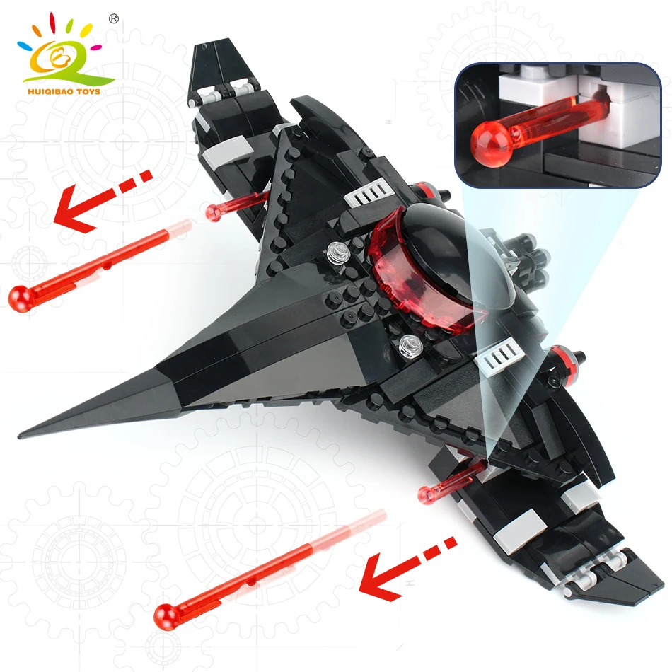 HUIQIBAO 232 шт Черный Manta Strike космический корабль строительные блоки фигурки Кирпичи
