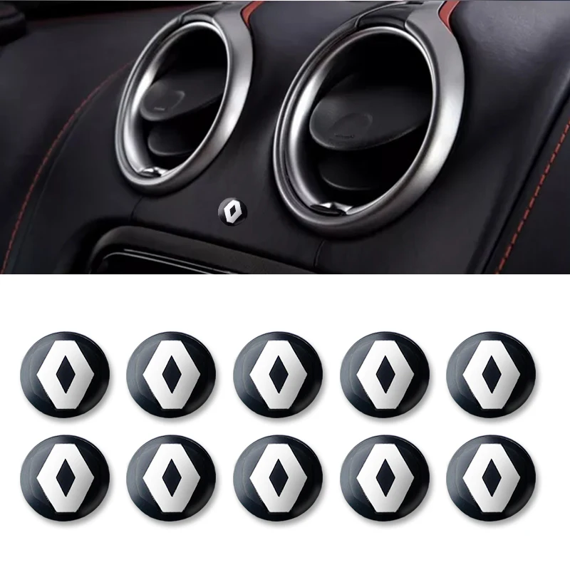 

10 Pcs 14mm Remote Control Key Emblem Logo Sticker for Renault Megane 2 3 Duster Logan Clio Laguna 2 Captur Car Accessories