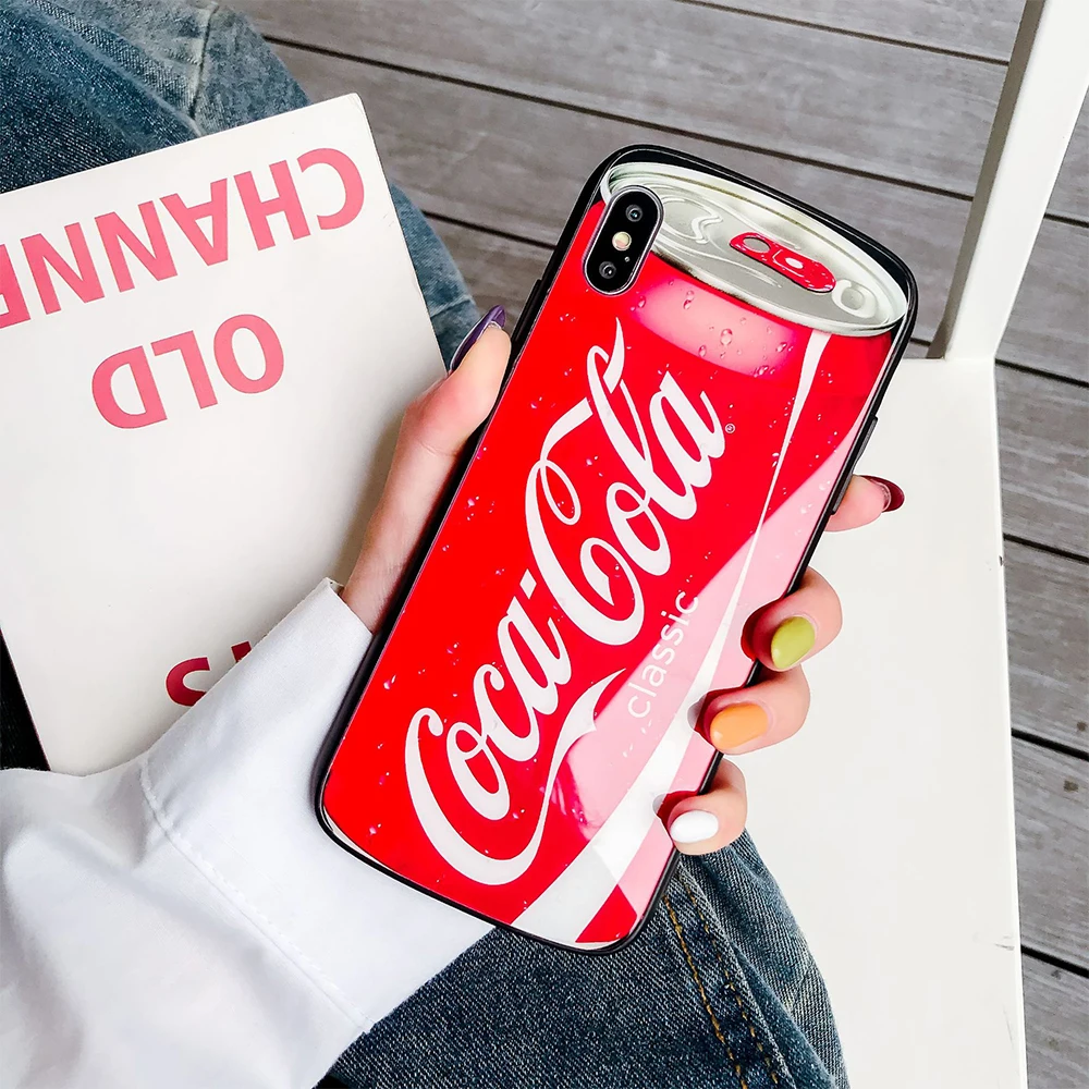 A Эллиптическая дуга для iPhone 11 Pro Max X XS Max XR чехол для телефона мягкий ТПУ чехол для iPhone 7 8 6 6s Plus стеклянная панель чехол 12,3 - Цвет: A