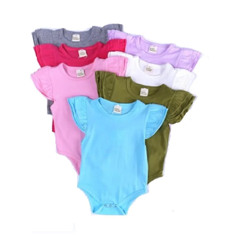 

Cotton Newborn Girl Short Sleeve Bodysuit Summer Baby Solid Ruffle Clothes Outfits Kid Infant Boy Girl Jumpsuits