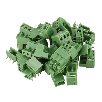 

20 Pcs 5.08mm 3 Way PCB Mount Screw Terminal Block for 14-22 AWG Wire