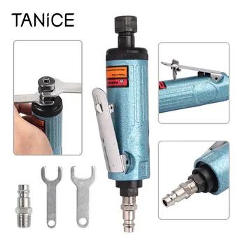 

TANiCE Pneumatic Grinder Bar Grinder Tool for Workshop 170 mm Compressed Air Grinder with Threaded Plug Nipple Hardware Tool
